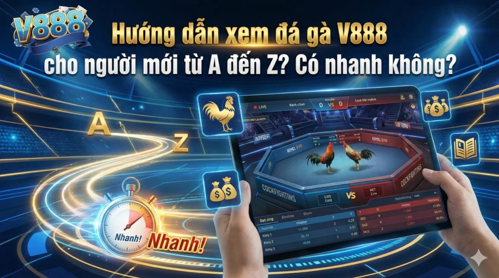Hướng dẫn xem đá gà V888 cho người mới từ A đến Z