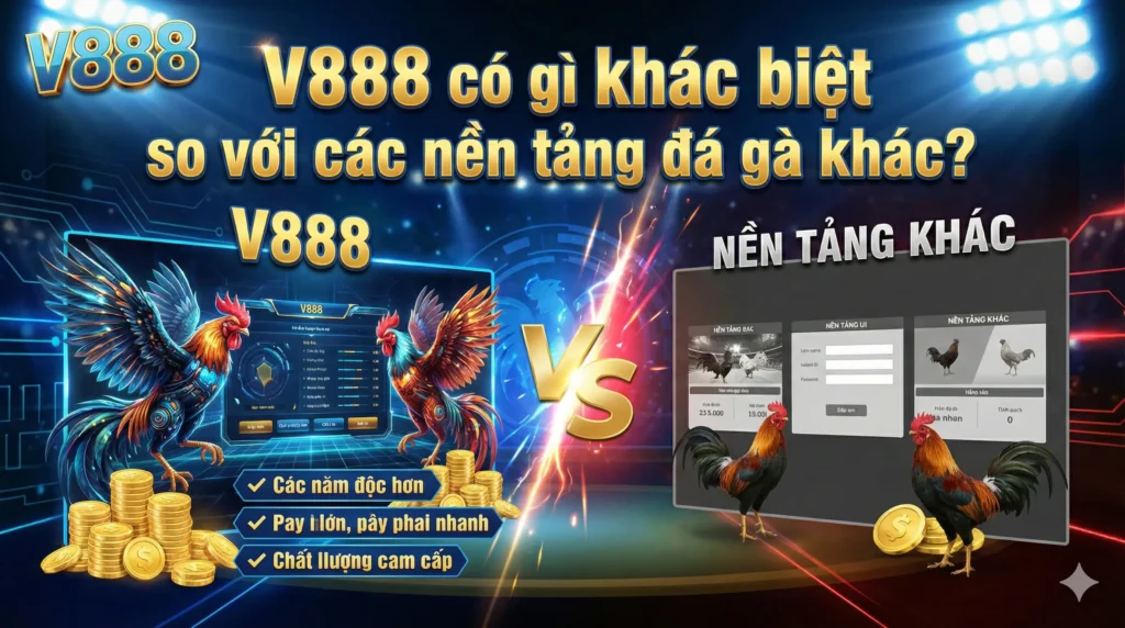 V888 có gì khác biệt so với các nền tảng đá gà khác?