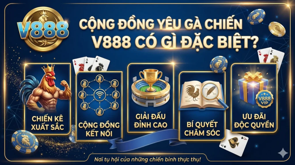 Cộng đồng yêu gà chiến V888 có gì đặc biệt?