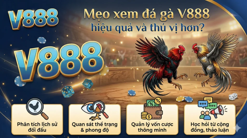 Mẹo xem đá gà V888 hiệu quả và thú vị hơn