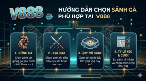 Hướng dẫn chọn sảnh gà phù hợp khi xem đá gà tại V888