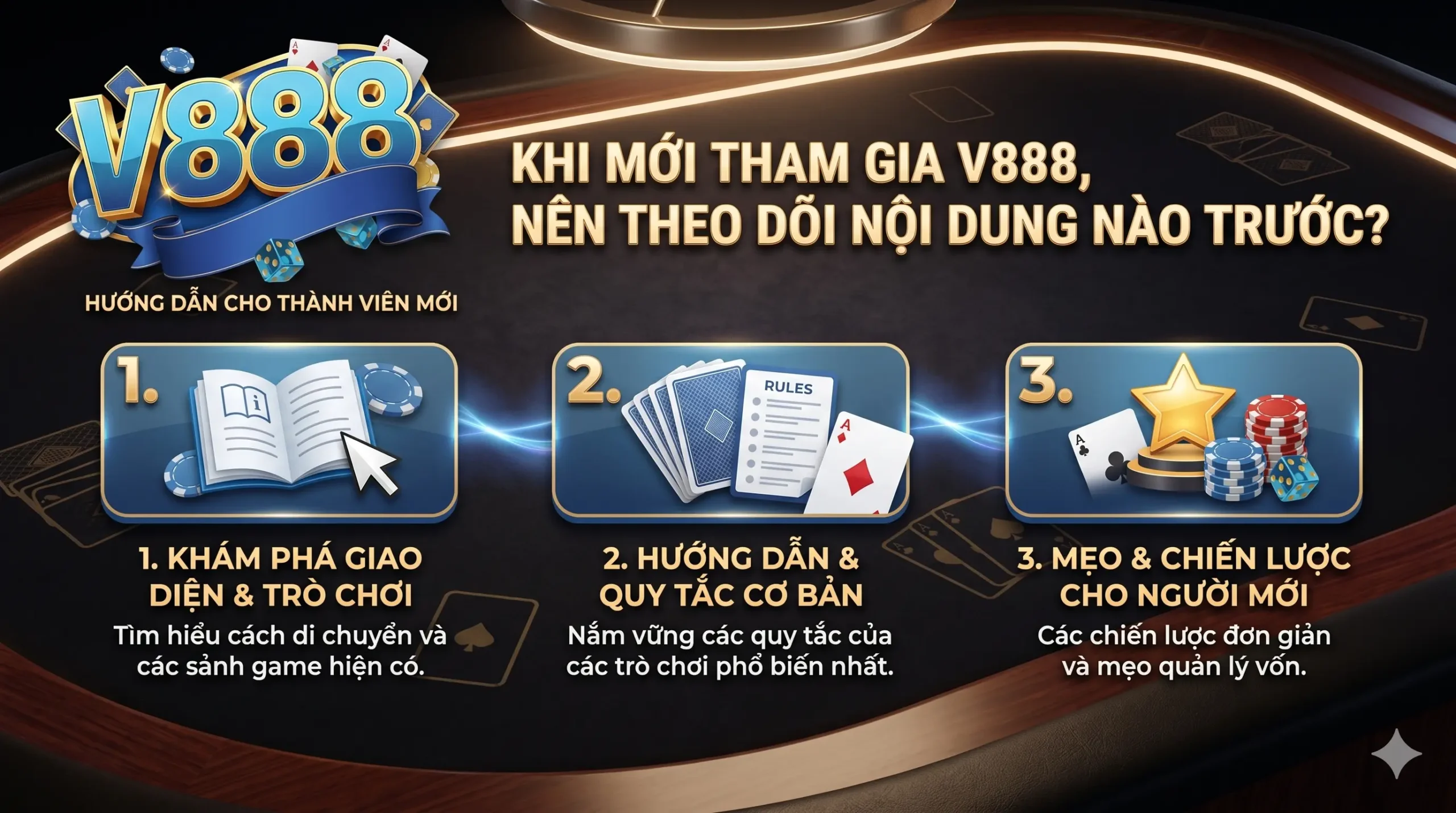 Khi mới tham gia V888, người xem nên theo dõi nội dung nào trước?