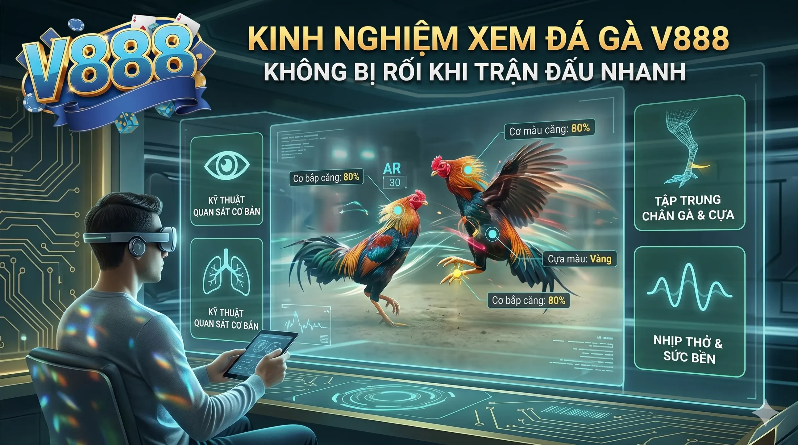 Kinh nghiệm xem đá gà V888 không bị rối khi trận đấu nhanh