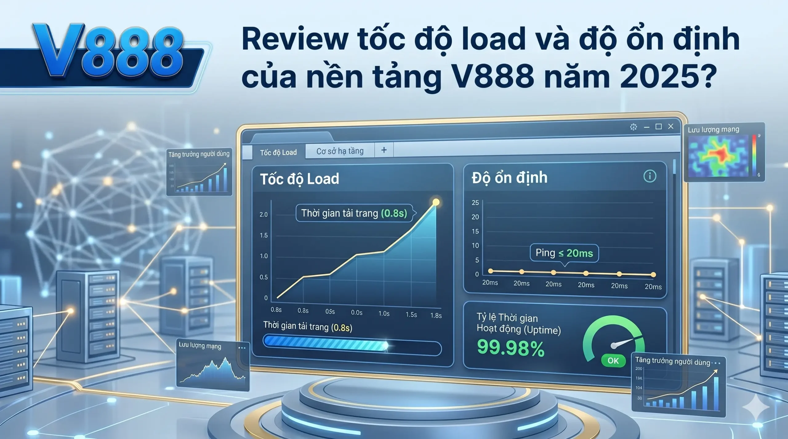 Review tốc độ load và độ ổn định của nền tảng V888 năm 2025